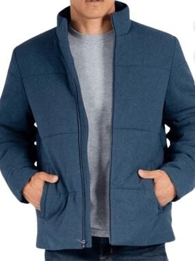 Soybu Navy Puffer Coat Size L